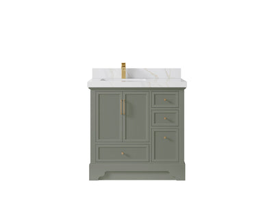 Alys 36 in. W x 22 in. D Left Offset Sink Bathroom Vanity