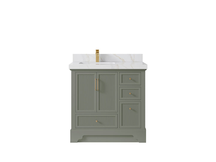 Alys 36 in. W x 22 in. D Left Offset Sink Bathroom Vanity - photo 16