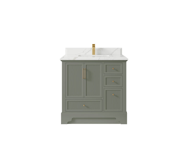 Alys 36 in. W x 22 in. D Center Sink Bathroom Vanity - photo 20