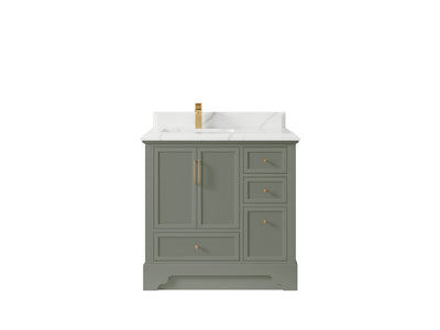 Alys 36 in. W x 22 in. D Left Offset Sink Bathroom Vanity