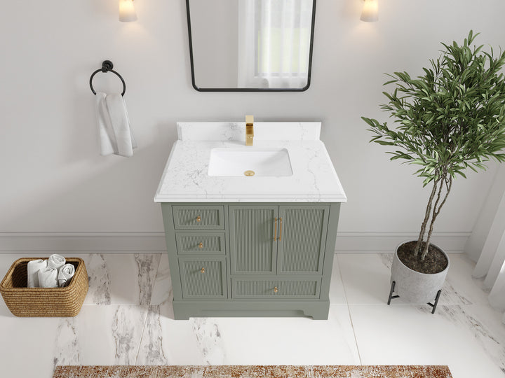 Alys 36 in. W x 22 in. D Center Sink Bathroom Vanity - photo 23