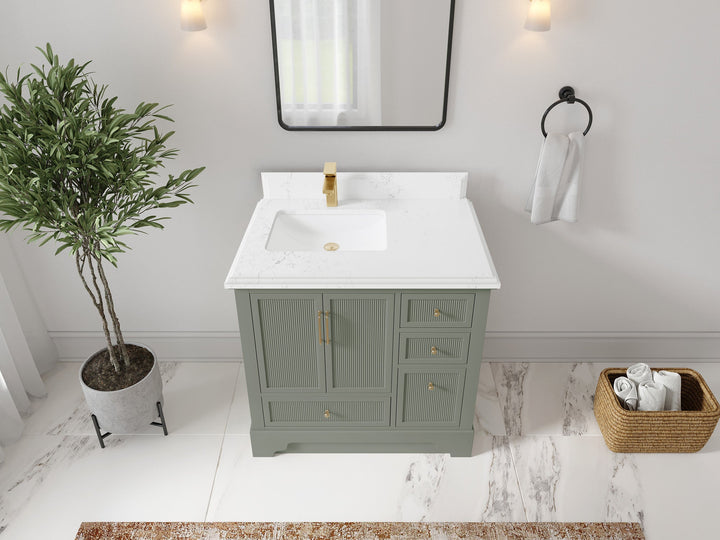 Alys 36 in. W x 22 in. D Left Offset Sink Bathroom Vanity - photo 23