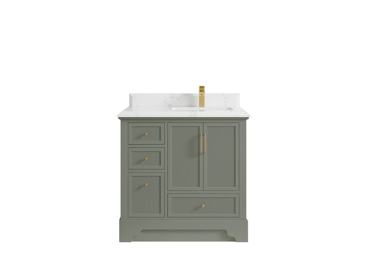 Alys 36 in. W x 22 in. D Right Offset Sink Bathroom Vanity - photo 24