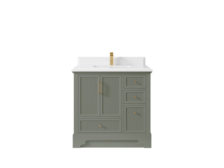 Alys 36 in. W x 22 in. D Center Sink Bathroom Vanity - photo 24