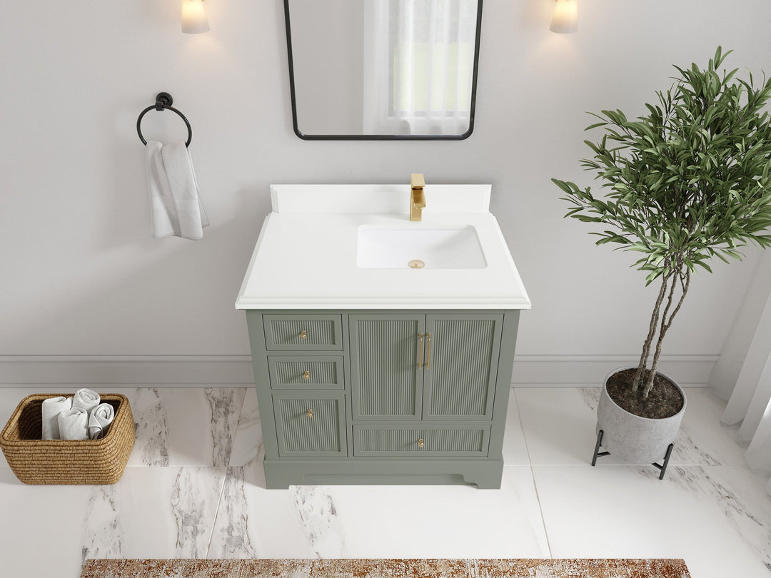 Alys 36 in. W x 22 in. D Right Offset Sink Bathroom Vanity