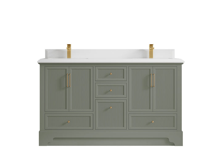 Alys 60 in. W x 22 in. D Double Sink Bathroom Vanity - photo 12