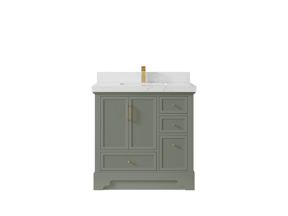 Alys 36 in. W x 22 in. D Center Sink Bathroom Vanity
