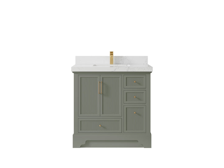 Alys 36 in. W x 22 in. D Center Sink Bathroom Vanity - photo 26