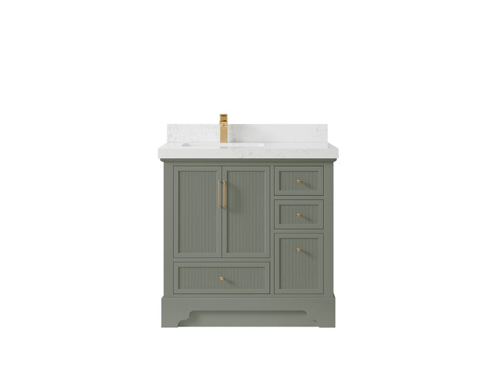 Alys 36 in. W x 22 in. D Left Offset Sink Bathroom Vanity - photo 28