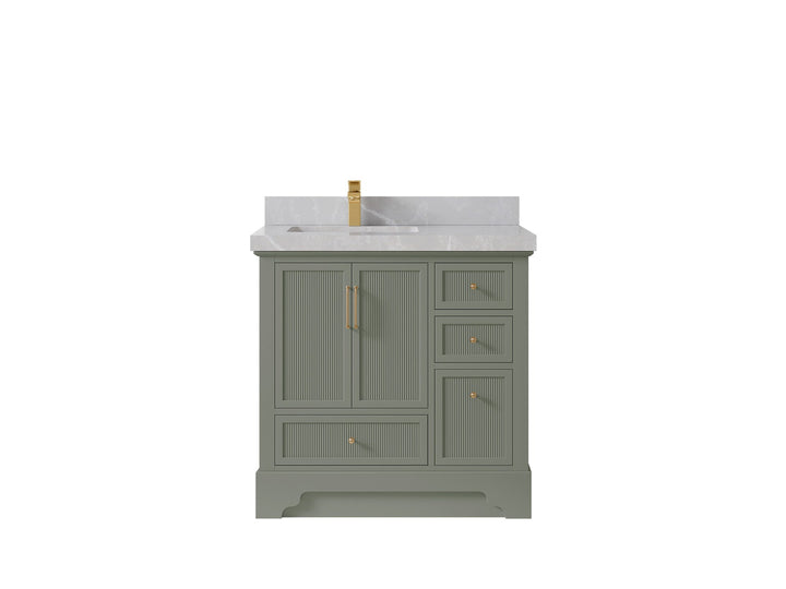 Alys 36 in. W x 22 in. D Left Offset Sink Bathroom Vanity - photo 30