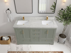 Alys 60 in. W x 22 in. D Double Sink Bathroom Vanity - photo 25