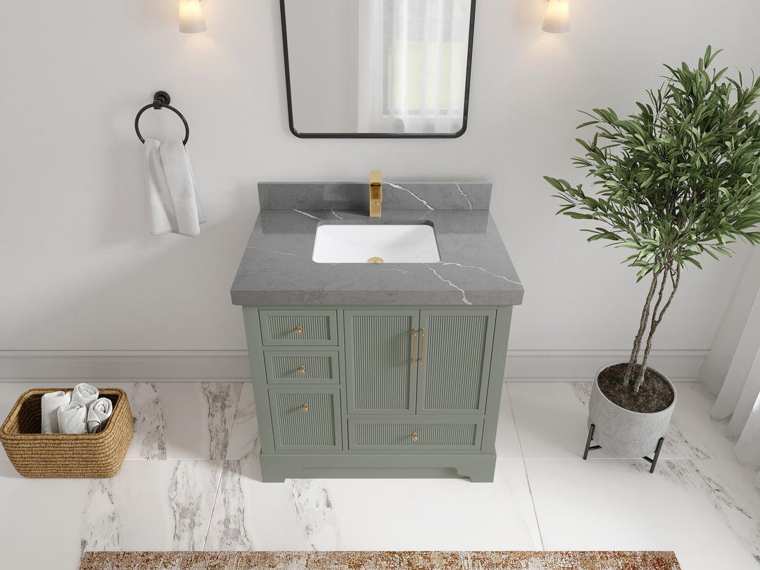 Alys 36 in. W x 22 in. D Center Sink Bathroom Vanity