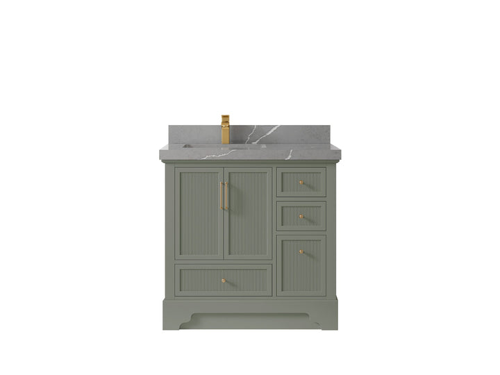 Alys 36 in. W x 22 in. D Left Offset Sink Bathroom Vanity - photo 32