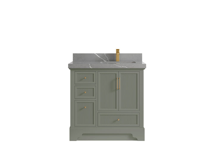 Alys 36 in. W x 22 in. D Right Offset Sink Bathroom Vanity - photo 32