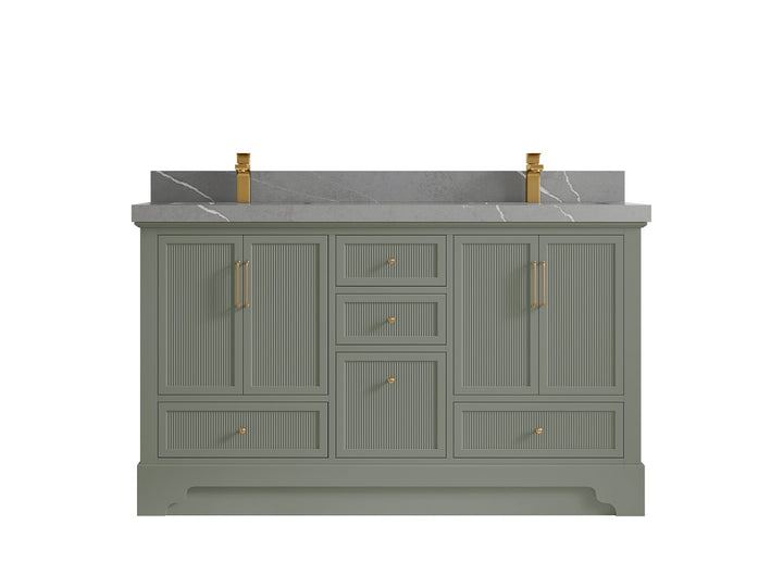 Alys 60 in. W x 22 in. D Double Sink Bathroom Vanity - photo 26