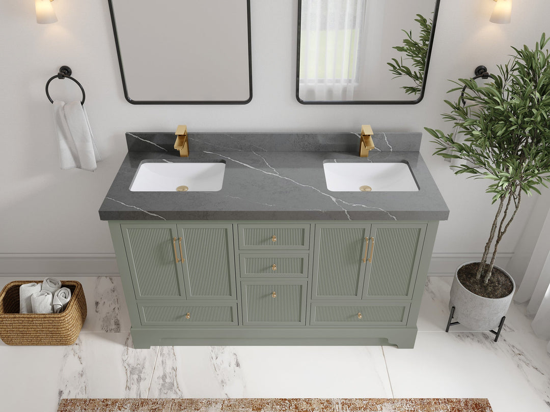 Alys 60 in. W x 22 in. D Double Sink Bathroom Vanity