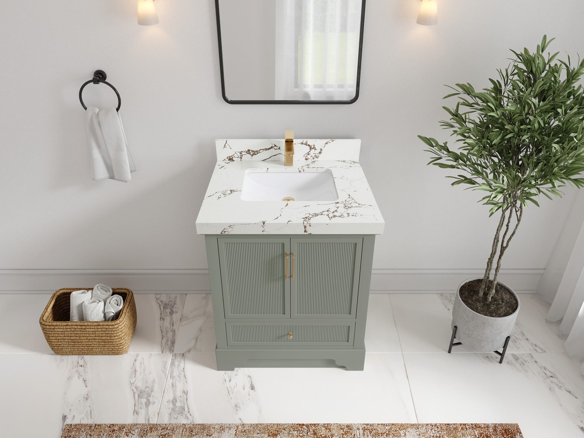 Alys 30 in. W x 22 in. D Single Sink Bathroom Vanity