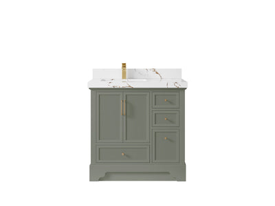 Alys 36 in. W x 22 in. D Left Offset Sink Bathroom Vanity
