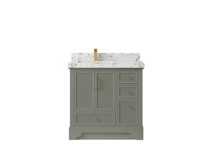 Alys 36 in. W x 22 in. D Left Offset Sink Bathroom Vanity - photo 36