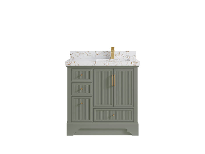 Alys 36 in. W x 22 in. D Right Offset Sink Bathroom Vanity - photo 36