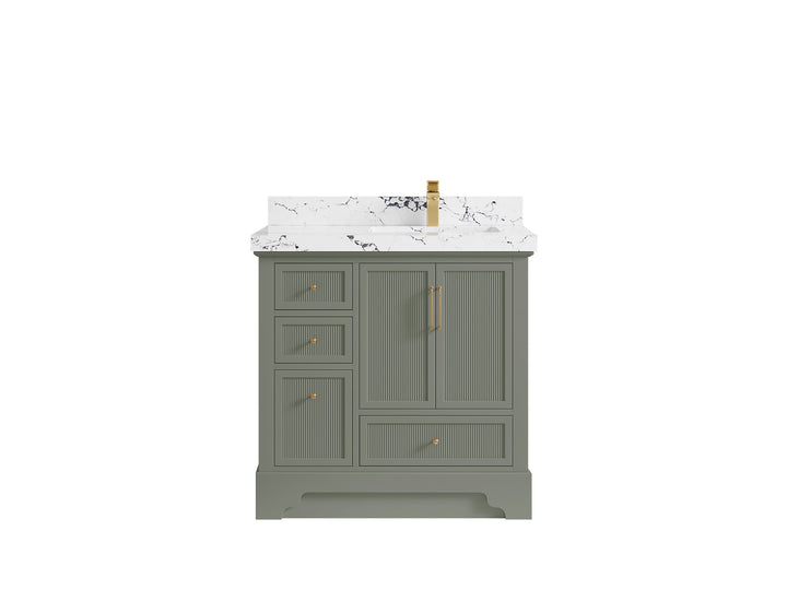 Alys 36 in. W x 22 in. D Right Offset Sink Bathroom Vanity - photo 38