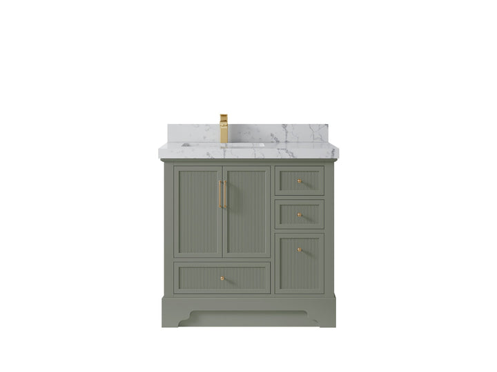 Alys 36 in. W x 22 in. D Left Offset Sink Bathroom Vanity - photo 40