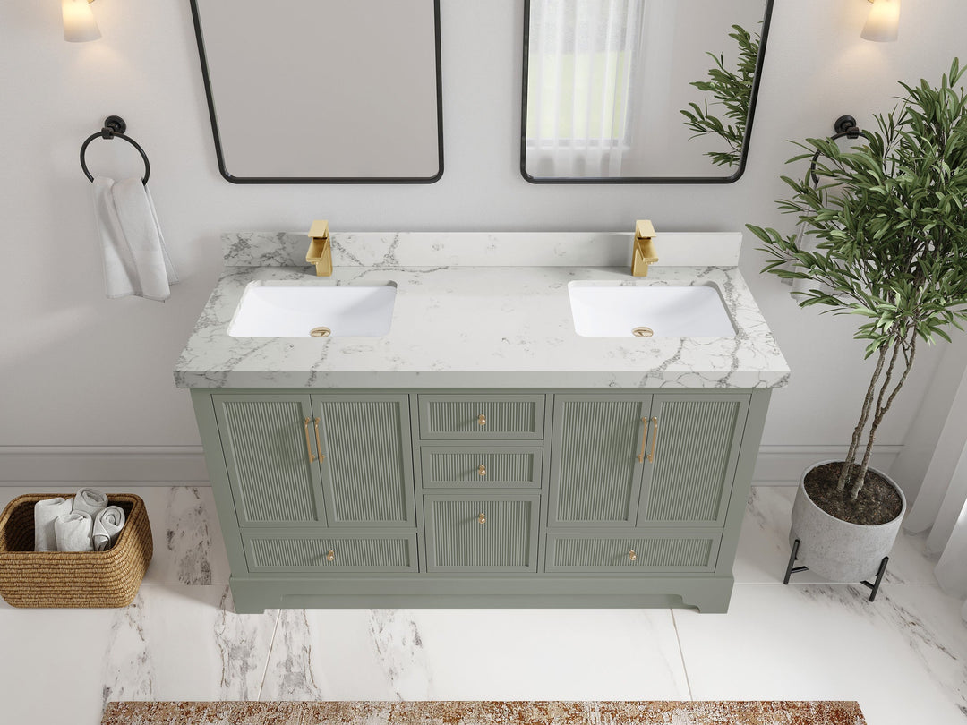 Alys 60 in. W x 22 in. D Double Sink Bathroom Vanity