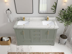 Alys 60 in. W x 22 in. D Double Sink Bathroom Vanity - photo 37