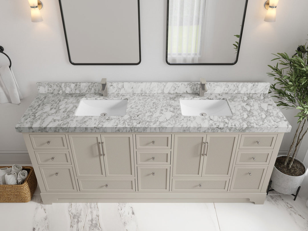 Alys 84 in. W x 22 in. D Double Sink Bathroom Vanity