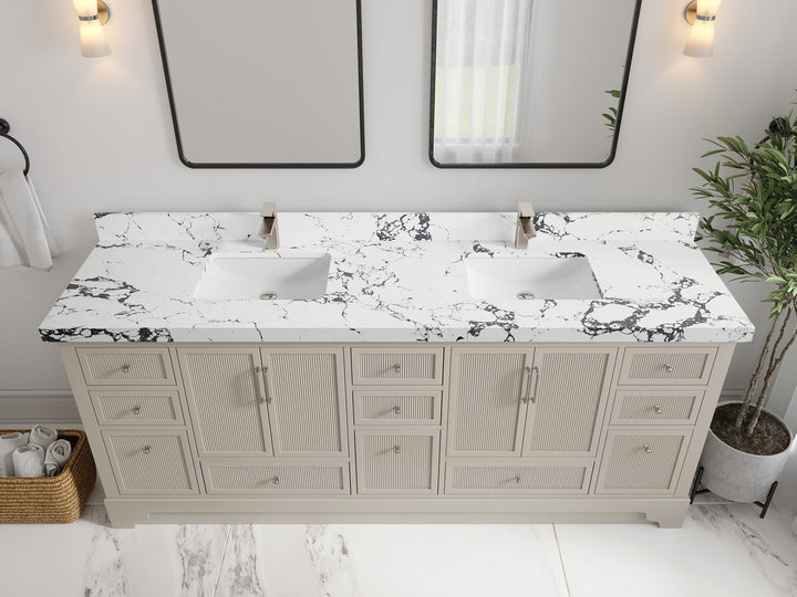 Alys 84 in. W x 22 in. D Double Sink Bathroom Vanity - photo 37