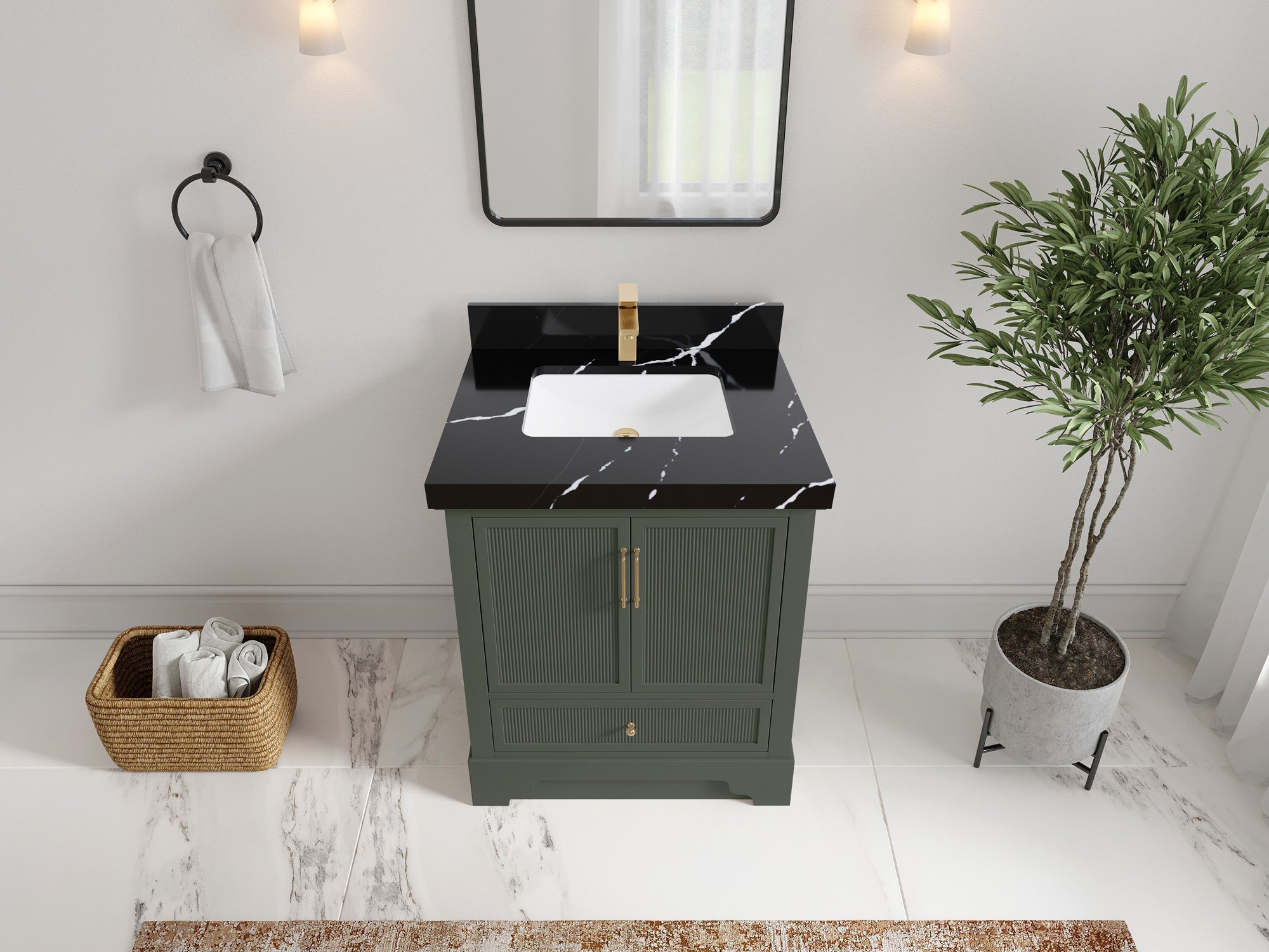 Alys 30 in. W x 22 in. D Single Sink Bathroom Vanity