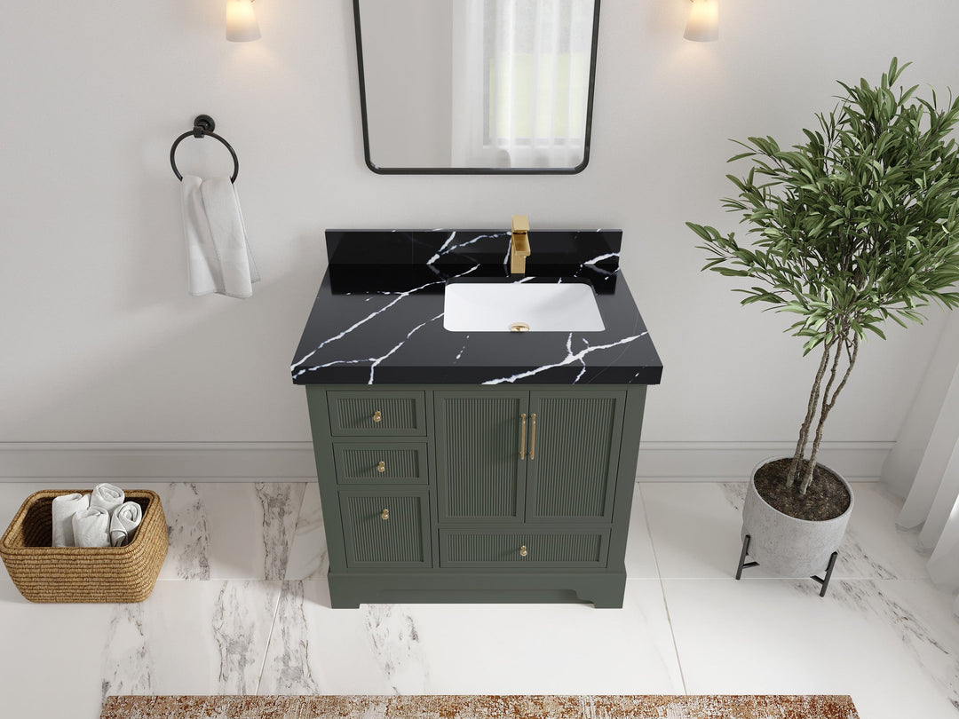 Alys 36 in. W x 22 in. D Right Offset Sink Bathroom Vanity