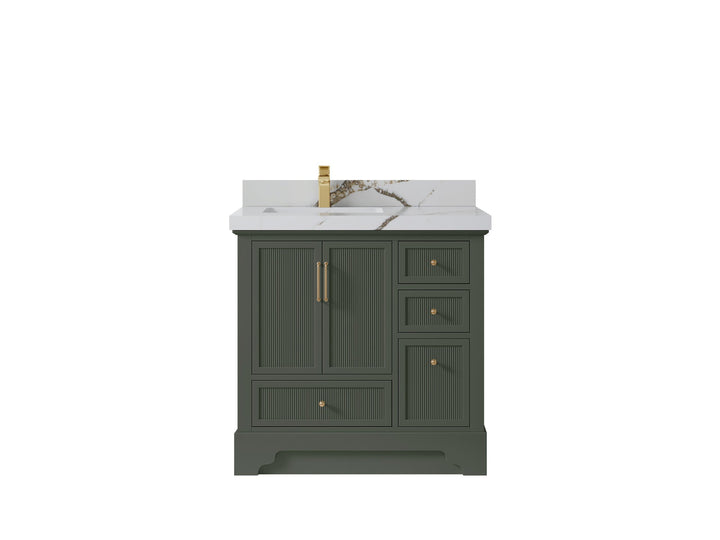 Alys 36 in. W x 22 in. D Left Offset Sink Bathroom Vanity - photo 32