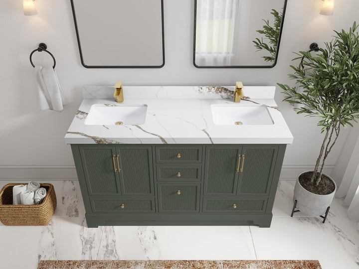 Alys 60 in. W x 22 in. D Double Sink Bathroom Vanity - photo 31