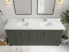 Alys 84 in. W x 22 in. D Double Sink Bathroom Vanity - photo 11