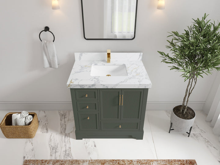 Alys 36 in. W x 22 in. D Center Sink Vanity for Modern Bathrooms - photo 43