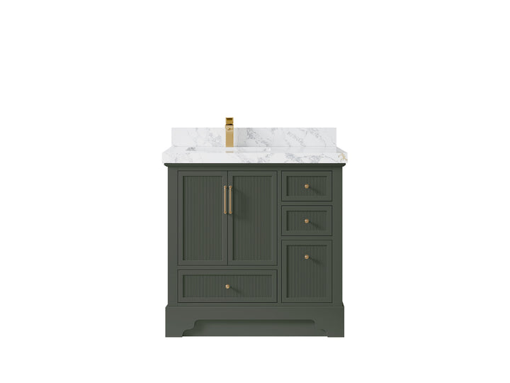 Alys 36 in. W x 22 in. D Left Offset Sink Bathroom Vanity - photo 44