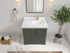 Alys 36 in. W x 22 in. D Right Offset Sink Bathroom Vanity - photo 33