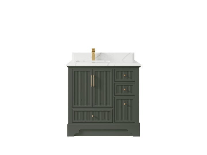 Alys 36 in. W x 22 in. D Left Offset Sink Bathroom Vanity - photo 8