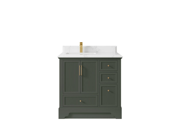 Alys 36 in. W x 22 in. D Left Offset Sink Bathroom Vanity - photo 10
