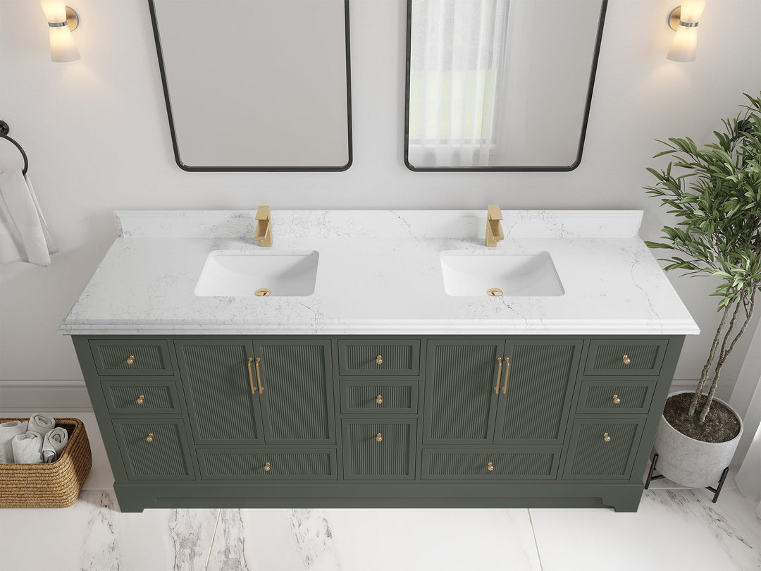 Alys 80 in. W x 22 in. D Double Sink Bathroom Vanity