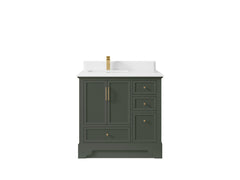 Alys 36 in. W x 22 in. D Left Offset Sink Bathroom Vanity - photo 12