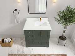 Alys 36 in. W x 22 in. D Right Offset Sink Bathroom Vanity - photo 11