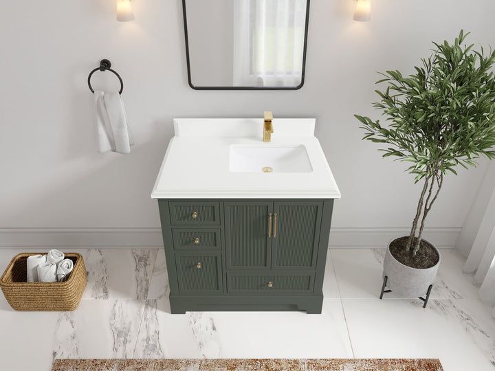 Alys 36 in. W x 22 in. D Right Offset Sink Bathroom Vanity - photo 11