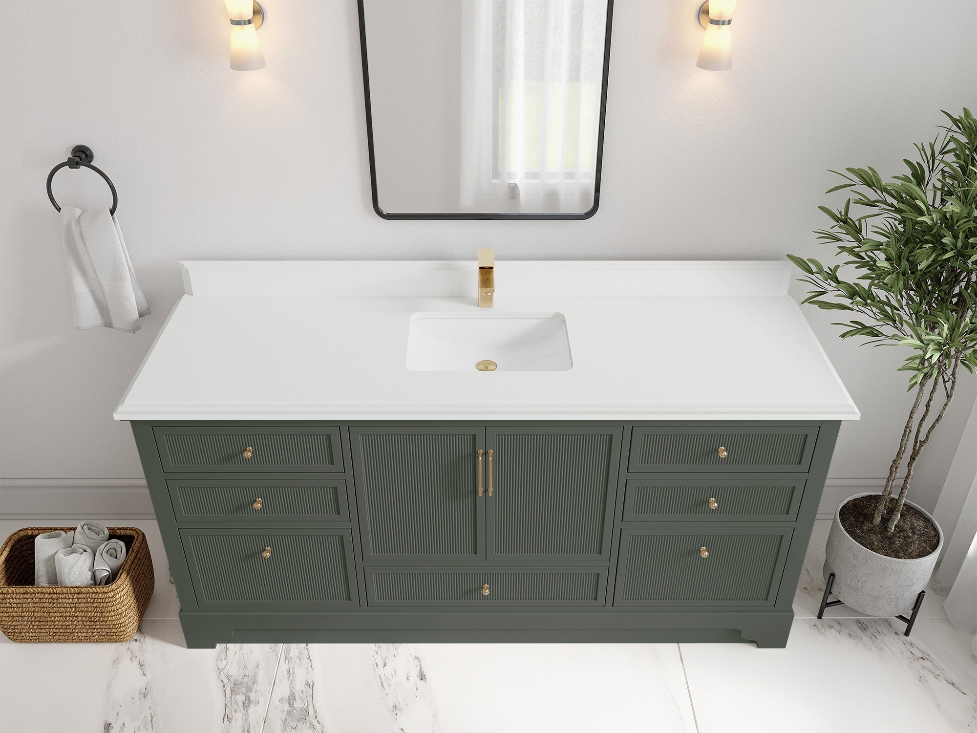 Alys 72 in. W x 22 in. D Single Sink Bathroom Vanity - Willow Bath and Vanity