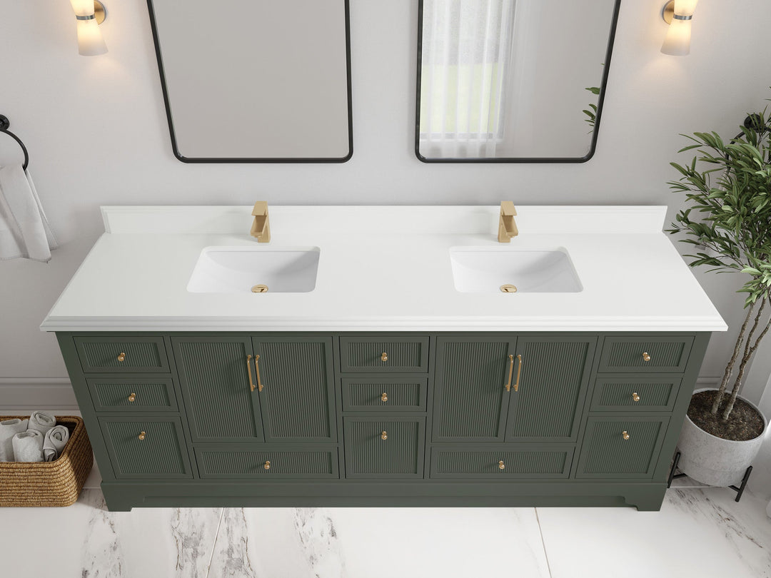 Alys 84 in. W x 22 in. D Double Sink Bathroom Vanity