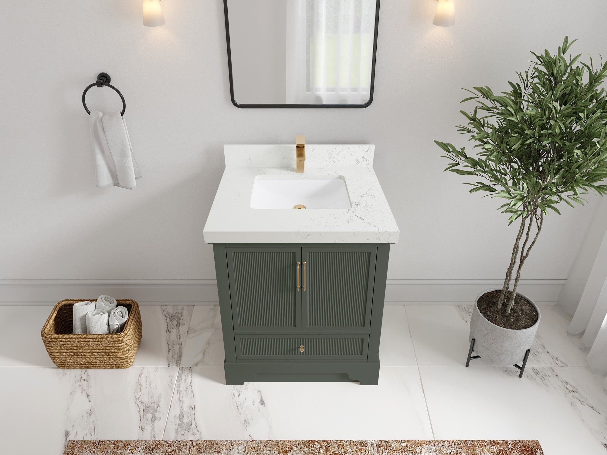 Alys 30 in. W x 22 in. D Single Sink Bathroom Vanity