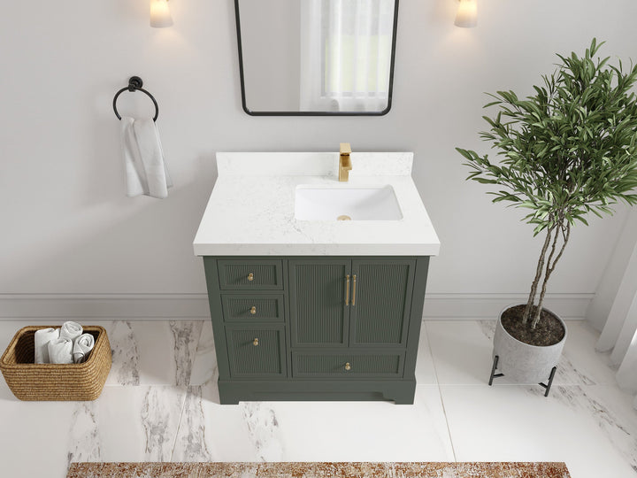 Alys 36 in. W x 22 in. D Right Offset Sink Bathroom Vanity - photo 21