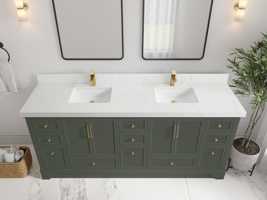 Alys 80 in. W x 22 in. D Double Sink Bathroom Vanity