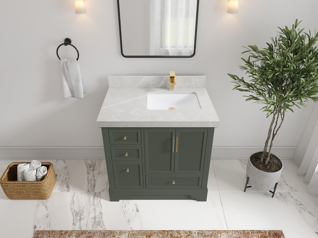 Alys 36 in. W x 22 in. D Right Offset Sink Bathroom Vanity